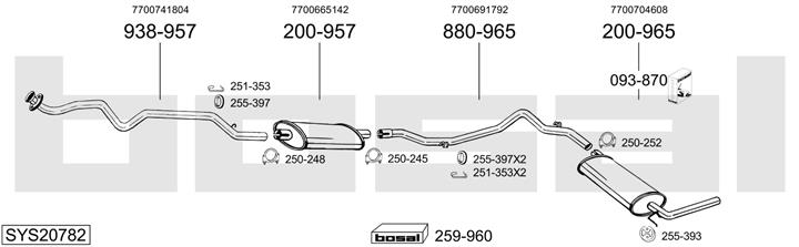 Bosal SYS20782 Muffler assy SYS20782: Buy near me in Poland at 2407.PL - Good price!