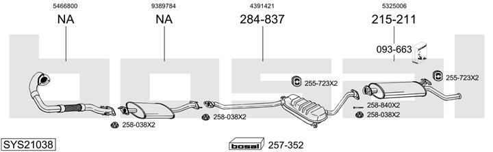Bosal SYS21038 Глушитель SYS21038: Отличная цена - Купить в Польше на 2407.PL!