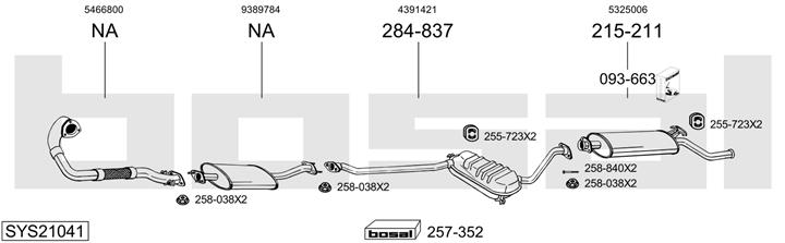 Bosal SYS21041 Глушитель SYS21041: Отличная цена - Купить в Польше на 2407.PL!