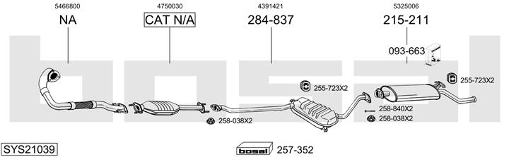 Bosal SYS21039 Глушитель SYS21039: Отличная цена - Купить в Польше на 2407.PL!