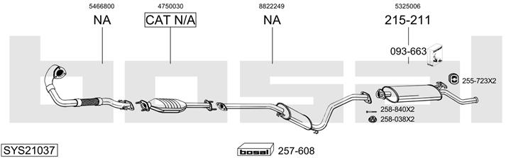 Bosal SYS21037 Muffler assy SYS21037: Buy near me in Poland at 2407.PL - Good price!