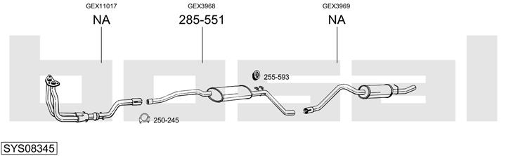 Bosal SYS08345 Exhaust system SYS08345: Buy near me in Poland at 2407.PL - Good price!