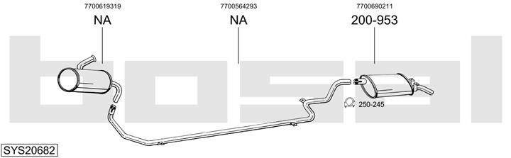 Bosal SYS20682 Muffler assy SYS20682: Buy near me in Poland at 2407.PL - Good price!