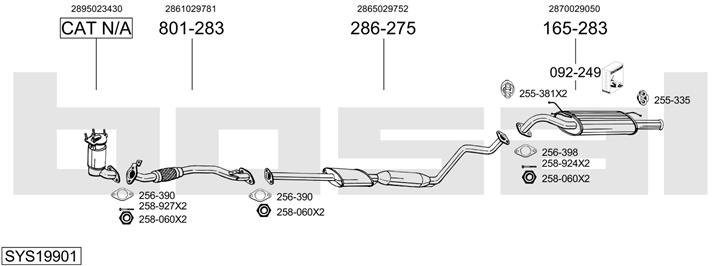 Bosal SYS19901 Muffler assy SYS19901: Buy near me at 2407.PL in Poland at an Affordable price!