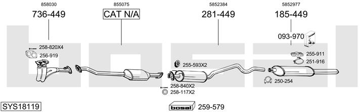 Bosal SYS18119 Muffler assy SYS18119: Buy near me at 2407.PL in Poland at an Affordable price!