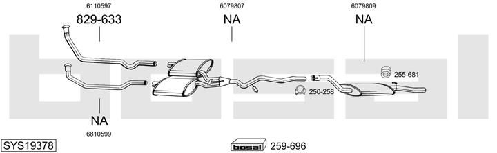 Bosal SYS19378 Muffler assy SYS19378: Buy near me in Poland at 2407.PL - Good price!