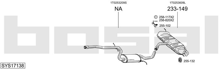 Bosal SYS17138 Tłumik SYS17138: Dobra cena w Polsce na 2407.PL - Kup Teraz!