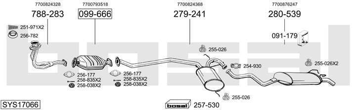 Bosal SYS17066 Глушник SYS17066: Приваблива ціна - Купити у Польщі на 2407.PL!