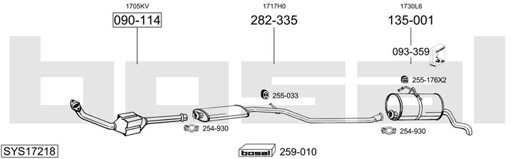Bosal SYS17218 Schalldaempfer, komplett SYS17218: Kaufen Sie zu einem guten Preis in Polen bei 2407.PL!