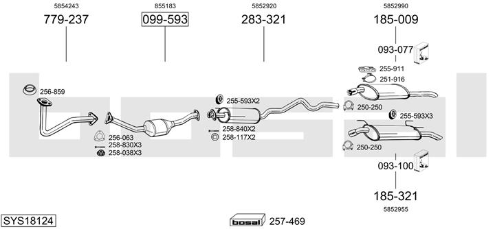 Bosal SYS18124 Tłumik SYS18124: Dobra cena w Polsce na 2407.PL - Kup Teraz!