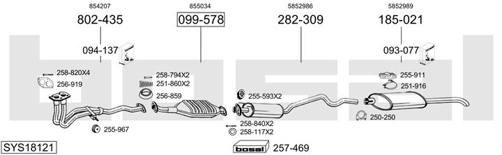 Bosal SYS18121 Глушитель SYS18121: Отличная цена - Купить в Польше на 2407.PL!