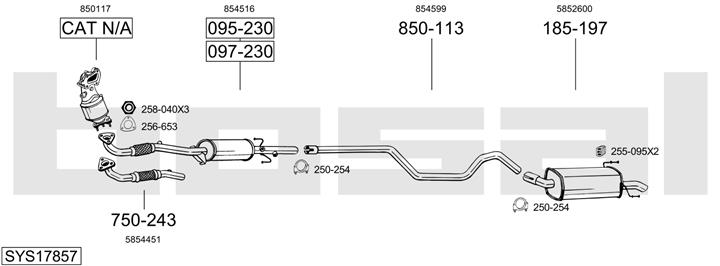 Bosal SYS17857 Tłumik SYS17857: Dobra cena w Polsce na 2407.PL - Kup Teraz!