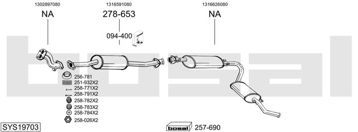 Bosal SYS19703 Глушитель SYS19703: Отличная цена - Купить в Польше на 2407.PL!