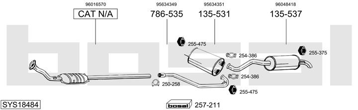 Bosal SYS18484 Глушитель SYS18484: Отличная цена - Купить в Польше на 2407.PL!