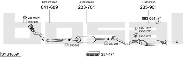 Bosal SYS18691 Muffler assy SYS18691: Buy near me at 2407.PL in Poland at an Affordable price!