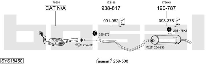 Bosal SYS18450 Tłumik SYS18450: Dobra cena w Polsce na 2407.PL - Kup Teraz!