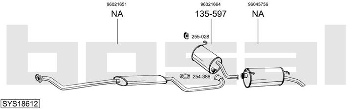 Bosal SYS18612 Schalldaempfer, komplett SYS18612: Kaufen Sie zu einem guten Preis in Polen bei 2407.PL!