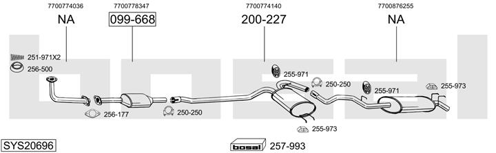 Bosal SYS20696 Глушник SYS20696: Приваблива ціна - Купити у Польщі на 2407.PL!