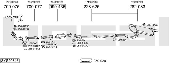 Bosal SYS20846 Muffler assy SYS20846: Buy near me in Poland at 2407.PL - Good price!