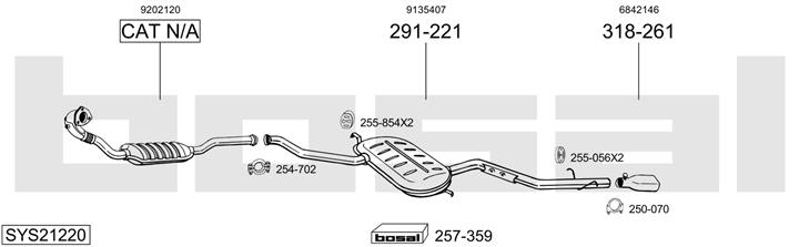 Bosal SYS21220 Muffler assy SYS21220: Buy near me in Poland at 2407.PL - Good price!