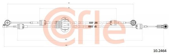 Cofle 10.2464 Gear shift cable 102464: Buy near me in Poland at 2407.PL - Good price!