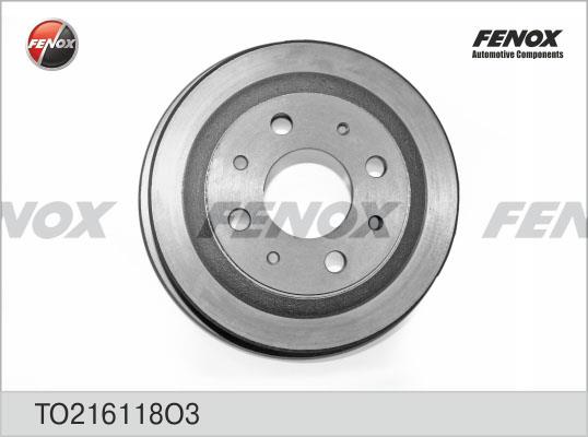 Fenox TO216118O3 Rear brake drum TO216118O3: Buy near me in Poland at 2407.PL - Good price!