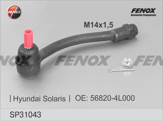 Fenox SP31043 Tie rod end left SP31043: Buy near me in Poland at 2407.PL - Good price!