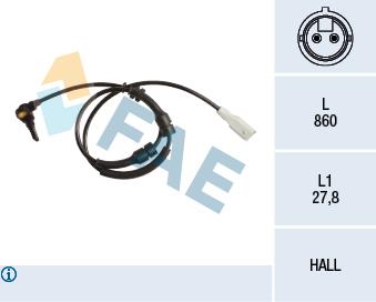 FAE 78256 Sensor ABS 78256: Buy near me in Poland at 2407.PL - Good price!