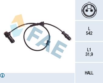 FAE 78156 Sensor ABS 78156: Kaufen Sie zu einem guten Preis in Polen bei 2407.PL!