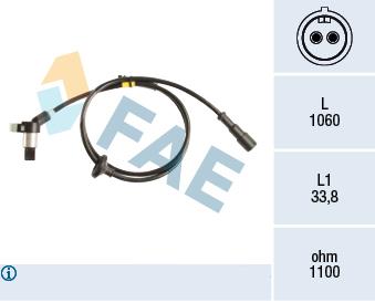 FAE 78257 Sensor ABS 78257: Buy near me at 2407.PL in Poland at an Affordable price!