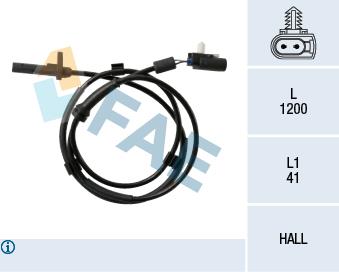 FAE 78258 Sensor ABS 78258: Buy near me in Poland at 2407.PL - Good price!