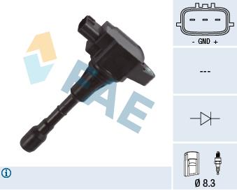 FAE 80372 Ignition coil 80372: Buy near me in Poland at 2407.PL - Good price!