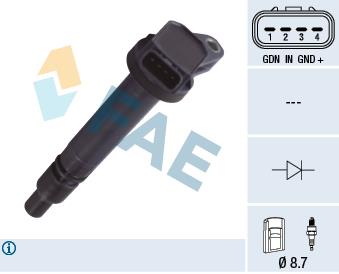 FAE 80367 Ignition coil 80367: Buy near me in Poland at 2407.PL - Good price!