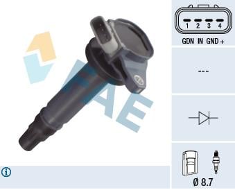 FAE 80366 Ignition coil 80366: Buy near me in Poland at 2407.PL - Good price!