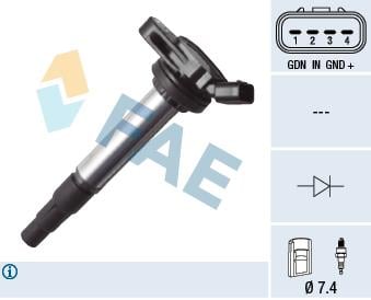 FAE 80337 Ignition coil 80337: Buy near me in Poland at 2407.PL - Good price!