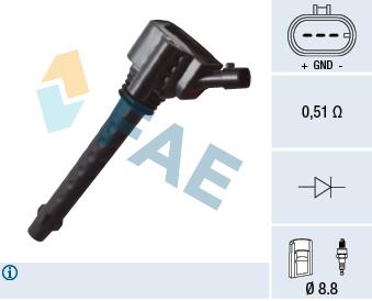 FAE 80267 Ignition coil 80267: Buy near me in Poland at 2407.PL - Good price!