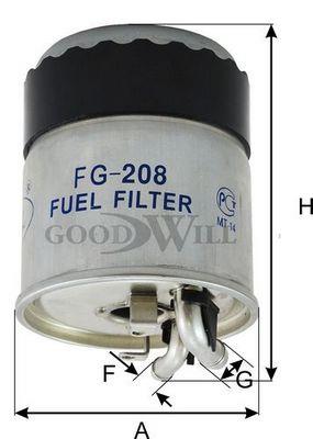 Goodwill FG 208 Fuel filter FG208: Buy near me at 2407.PL in Poland at an Affordable price!