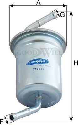 Goodwill FG 511 Фільтр палива FG511: Купити у Польщі - Добра ціна на 2407.PL!