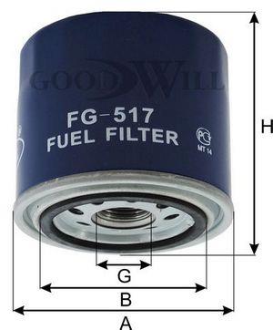 Goodwill FG 517 Фільтр палива FG517: Приваблива ціна - Купити у Польщі на 2407.PL!