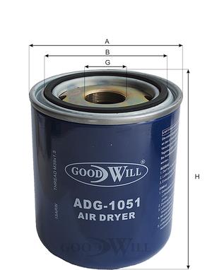 Goodwill ADG 1051 Cartridge filter drier ADG1051: Buy near me in Poland at 2407.PL - Good price!