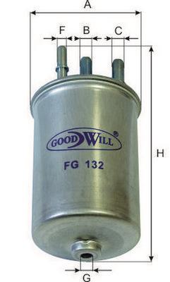 Goodwill FG 132 Фільтр палива FG132: Приваблива ціна - Купити у Польщі на 2407.PL!
