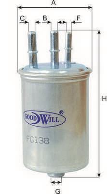 Goodwill FG 138 Fuel filter FG138: Buy near me in Poland at 2407.PL - Good price!