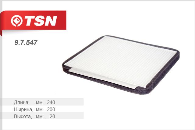 TSN 9.7.547 Filter, interior air 97547: Buy near me in Poland at 2407.PL - Good price!