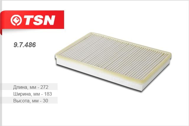 TSN 9.7.486 Filter, Innenraumluft 97486: Kaufen Sie zu einem guten Preis in Polen bei 2407.PL!