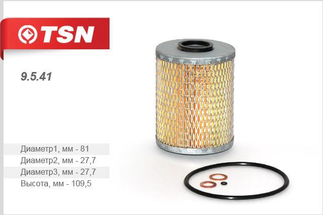 TSN 9.5.41 Масляный фильтр 9541: Отличная цена - Купить в Польше на 2407.PL!