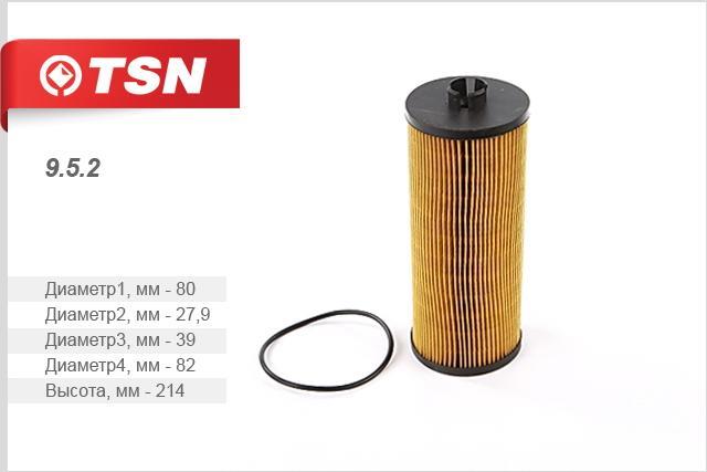 TSN 9.5.2 Масляный фильтр 952: Отличная цена - Купить в Польше на 2407.PL!