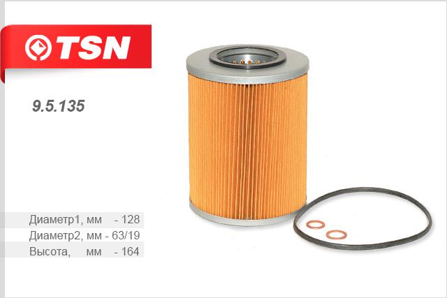 TSN 9.5.135 Масляный фильтр 95135: Отличная цена - Купить в Польше на 2407.PL!