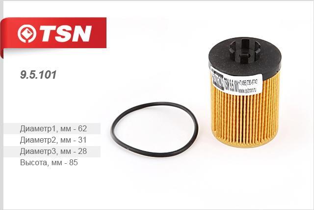 TSN 9.5.101 Масляный фильтр 95101: Отличная цена - Купить в Польше на 2407.PL!