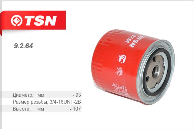 TSN 9.2.64 Oil Filter 9264: Buy near me in Poland at 2407.PL - Good price!