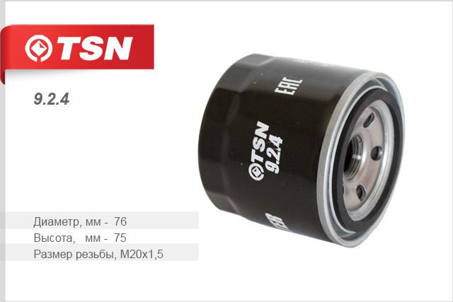 TSN 9.2.4 Oil Filter 924: Buy near me in Poland at 2407.PL - Good price!